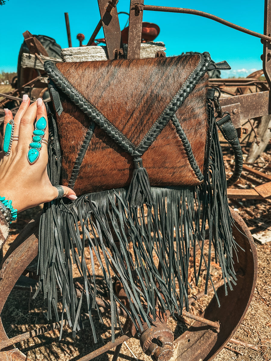 Maria Cowhide Fringe Purse – Haute Southern Hyde