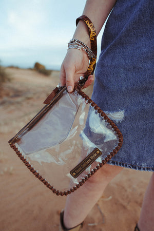 The Sunflower Fields Clear Bag, a Haute Southern Hyde by Beth Marie Exclusive