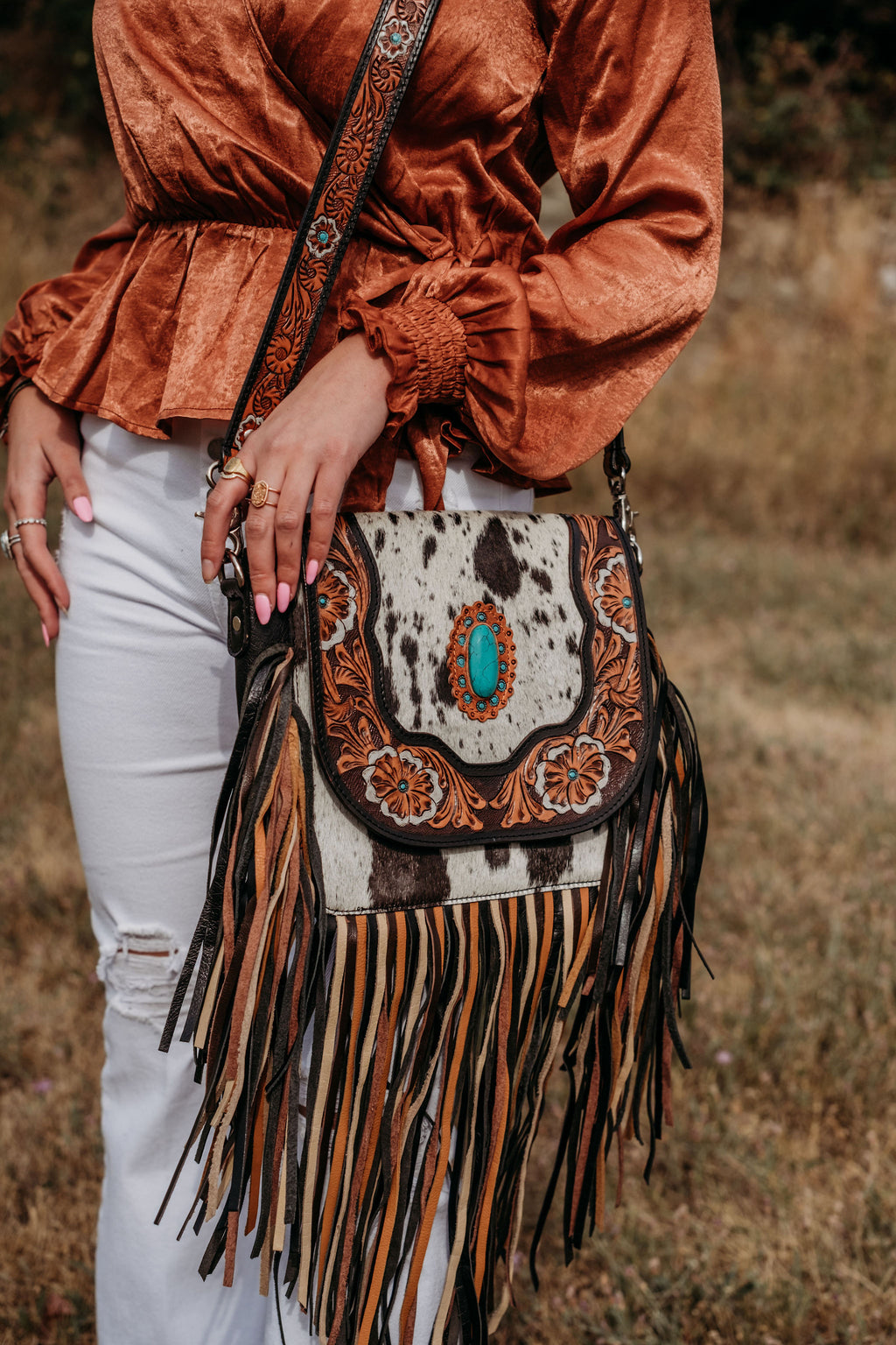 Jennie Hand Tooled Tribal Fringe Purse – Haute Southern Hyde