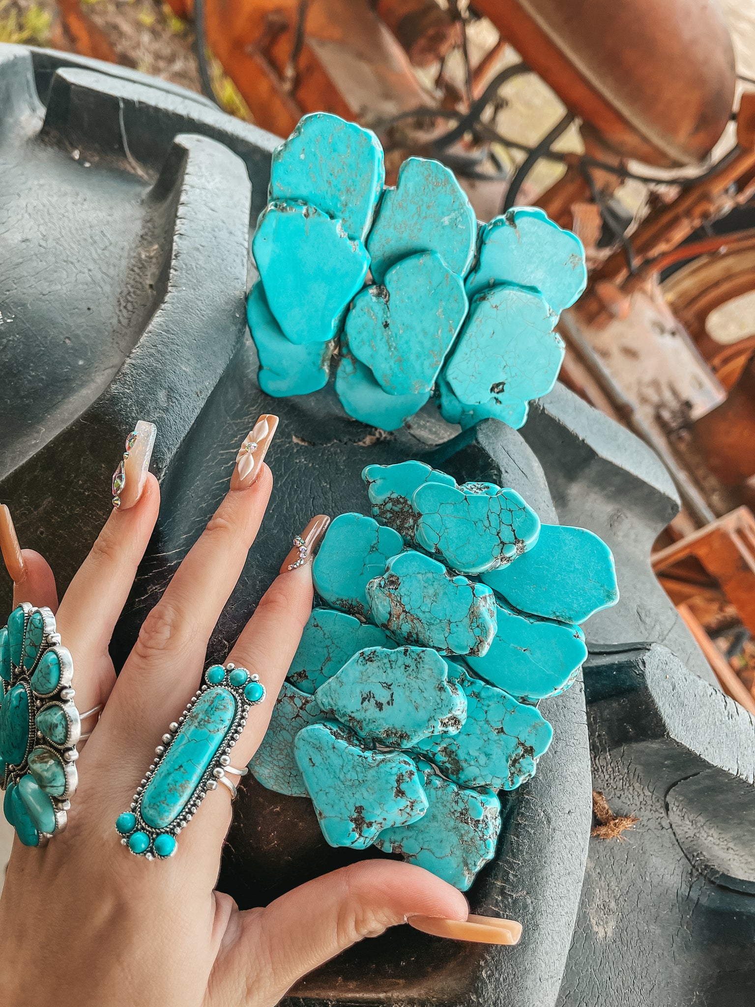 Turquoise Natural Stone Belt Buckle – Haute Southern Hyde